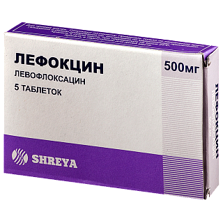 Лефокцин таб п/о 500мг N5 (Шрея)