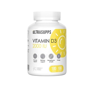 Ультрасаппс Вит Д3 2000МЕ капс N180 (Ультра Энерджи)