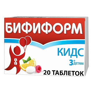 Бифиформ Кидс таб жев N20 (Пфайзер Инновации ОТС)