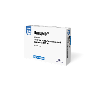 Панцеф таб п/пл/о 400мг N10 (Алкалоид)