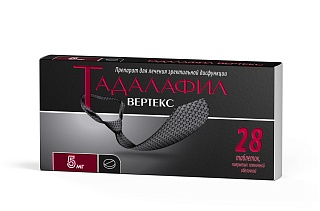 Тадалафил Вертекс таб п/пл/о 5мг N28 (Вертекс)