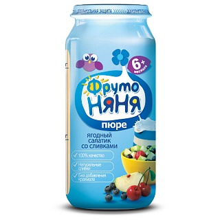 Фруто Няня пюре сливки/яблоко/груша 250г (Прогресс)