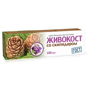 Живокост бальзам-крем д/суст скипидар 100мл (Твинс Тэк)