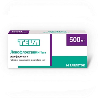 Левофлоксацин-Тева таб 500мг N14 (Тева)